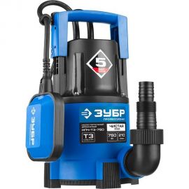 Погружной дренажный насос для чистой воды ЗУБР ПРОФЕССИОНАЛ НПЧ-Т3-750 