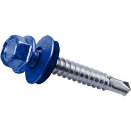 Кровельный саморез Tech-Krep КР сверло 4,8х35 RAL-5005 насыщенный синий 250 шт, ведро 113535 