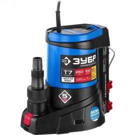 Погружной дренажный насос для чистой воды Зубр Профессионал Т7 АкваСенсор НПЧ-Т7-250 