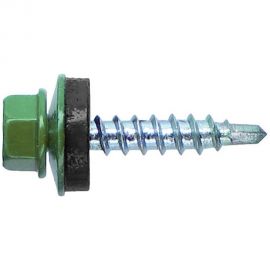 Кровельный саморез Tech-Krep КР сверло 4,8х51 RAL-6002 зелёный 200 шт, ведро 103179 