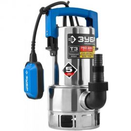 Погружной дренажный насос для грязной воды ЗУБР ПРОФЕССИОНАЛ Т3 НПГ-Т3-750-С 