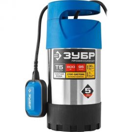 Погружной дренажный насос для чистой воды ЗУБР ПРОФЕССИОНАЛ Т5 НПЧ-Т5-800-С 