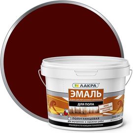 Акриловая эмаль для пола Лакра красно-коричневая, 2.4 кг 90005134844 