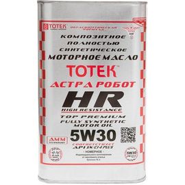 Синтетическое моторное масло 100% PAO ТОТЕК Астра Робот HR SAE 5W30 1 л. HR530001 