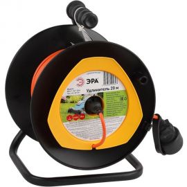 Удлинитель ЭРА, силовой, RPx12x120m, на пластиковой катушке, б/з, 1 гн, 20м, ПВС 2x1, Б0046832 