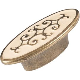 Ручка скоба ОФК комплект из 10 штук, 1151-32 ст.бронза+кремовый Tr-00000958 