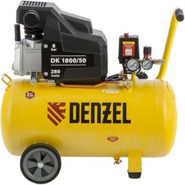 Воздушный компрессор DENZEL DK1800/50,Х-PRO 1,8 кВт, 280л/мин, 50л 58068 