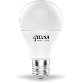 Умная Wi-fi лампочка Gauss, Smart Light DIM E27 А60 8,5 Вт 2700-6500K, диммируемая, управление голосом/смартфон��м 1050112 