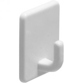 Самоклеящийся крючок Amig пластик, белый, 2 шт. в дисп. 17459 