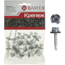 Кровельный саморез BARTEX 4.8x29 цинк, пакет 20шт 211721 