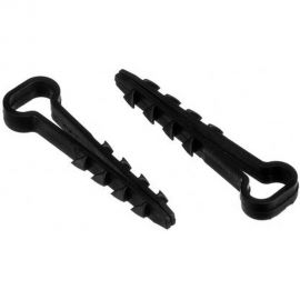 Дюбель-хомут DM PLAST 5-10 для плоского кабеля, черный, 100 шт dx5-10-1dm 