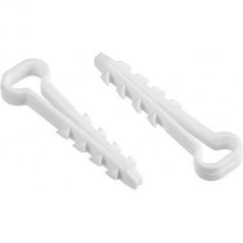Дюбель-хомут DM PLAST 5-10 для плоского кабеля, белый, 100 шт dx5-10dm 
