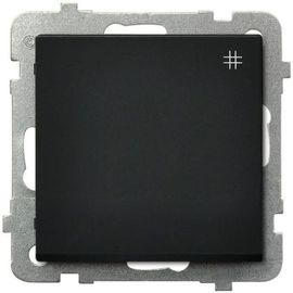Перекрестный выключатель Ospel Sonata без рамки, черный металлик LP-4R/m/33 