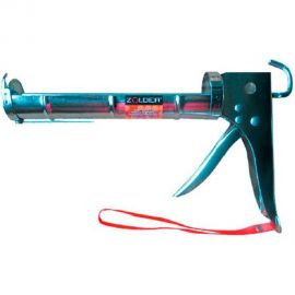 Пистолет для герметиков ZOLDER Люкс оцинкованный, полукорпусный, зубчатый шток 1/24 С803 