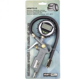 Пистолет для подкачки шин с цифровым манометром KraftWell KRWTG-D 