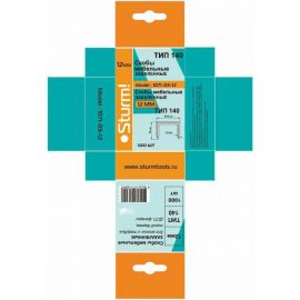 Скоба закаленная (1000 шт; 12 мм; Тип 140) для степлеров Sturm 1071-03-12 