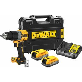 Ударная бесщеточная дрель-шуруповерт DEWALT 2 скорости, 2 АКБ 18 В XR Li-Ion DCD805E2T-QW 