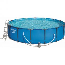 Каркасный бассейн Bestway 457х107см, 14970л, фильтр-насос 3028 л/ч, тент, лестница 56488 BW 