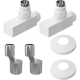 Комплект подключения Lemark с квадратными вентилями, белый LM03412SW 