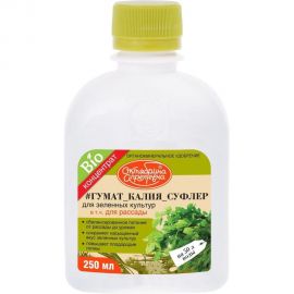 Биоудобрение для зеленных культур Октябрина Апрелевна Гумат калия Суфлер 250 мл 4620771200216 