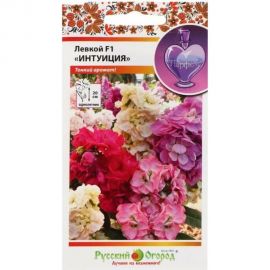 Семена РУССКИЙ ОГОРОД Цветы Левкой Интуиция F1 низкорослая смесь 30 шт. 762885 