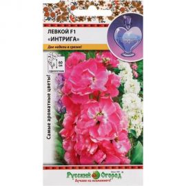 Семена РУССКИЙ ОГОРОД Цветы Левкой Интрига F1 высокорослая смесь 30 шт. 762884 