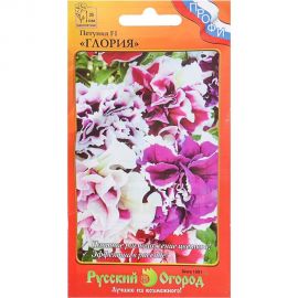 Семена РУССКИЙ ОГОРОД Цветы Петуния Глория F1 махровая, смесь 8 шт. 783274 
