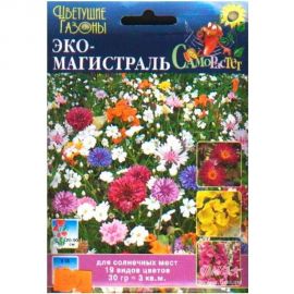 Семена РУССКИЙ ОГОРОД Газон цветущий Эко-Магистраль 30 г 751054 