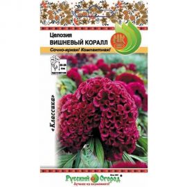 Семена РУССКИЙ ОГОРОД Цветы Целозия Вишневый коралл 60 шт. 703541 