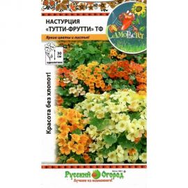 Семена РУССКИЙ ОГОРОД Цветы Настурция Тутти-фрутти ТФ смесь СР 2 г 703189 
