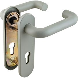 Дверная ручка Fuaro DH-0433/GR NE серая с пружиной для замка FL-0432, 0433, 0434, нейлон 32111 