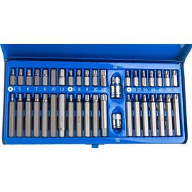 Набор бит Vorel 1/2. 3/8 40 предметов HEX Torx SPLINE металлический кейс 66400 