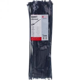 Кабельные хомуты Экопласт 3, 5 х 300 мм, цвет черный, 100 шт 45300BL 