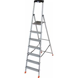 Свободностоящая стремянка Krause MONTO SAFETY 2К заглушки, 8 ступеней 128980 