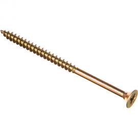 Универсальный саморез Tech-Krep 100х6,0 мм 50 шт желтый, коробка с окном 102275 