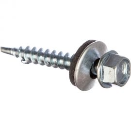 Кровельный саморез Tech-Krep КР ZP сверло 4,8х35 60 шт, коробка с окном 112026 