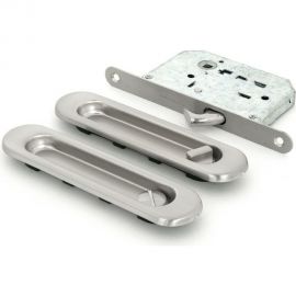 Ручка с замком для раздвижных дверей Palladium 01 BK SN 11945 