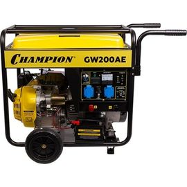 Бензиновый сварочный генератор, 5/5.5 Квт, 200А, 100кг Champion GW200AE 