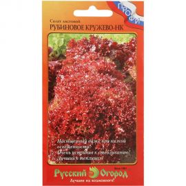 Семена РУССКИЙ ОГОРОД Салат листовой Рубиновое Кружево-НК 1 г 797409 