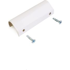 Балконная ручка Агат металл-алюминий, с саморезами с буром, белая 4006.07 