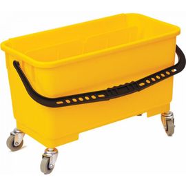 Прямоугольное ведро для мытья окон ЛАЙМА PROF на колесах, 24 л, отжим для окномоек, 56х29х34см 606662 