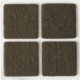 Самоклеящиеся накладки на мебельные ножки Stayer COMFORT фетровые, коричневые, квадратные - 25*25 мм, 4 шт 40912-25 
