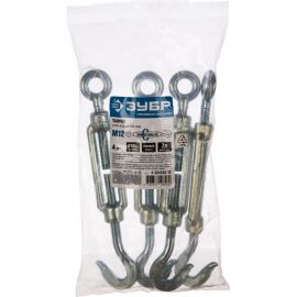 Талреп крюк-кольцо DIN 1480 4 шт. (М12; ТФ5) Зубр 4-304355-12 