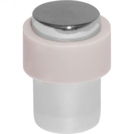 Дверной упор DOORLOCK DL DS004 CR полированный хром, 23/29 мм, высота 40 мм, серая резина 74230 