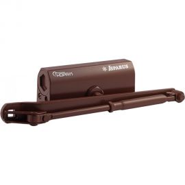 Дверной доводчик ISPARUS 440 морозостойкий, для дверей от 80 до 140 кг, коричневый 17205 