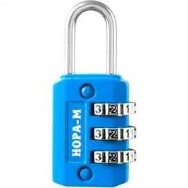 Навесной кодовый замок НОРА-М 604 голубой 17068 