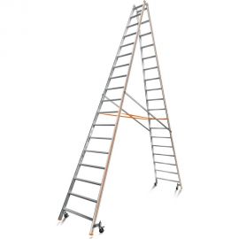 Передвижная стремянка Эйфель Комфорт - Профи 218 Роллер 