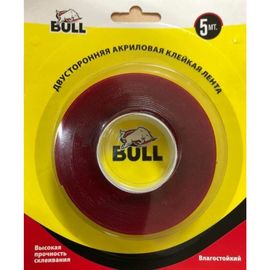 Акриловая двухсторонняя клейкая лента Bull 20мм х 5м прозрачный BAT2005 
