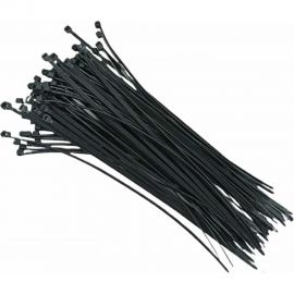Нейлоновые стяжки vertextools 3х300, черный, 100 уп. СНЧ-3-300 