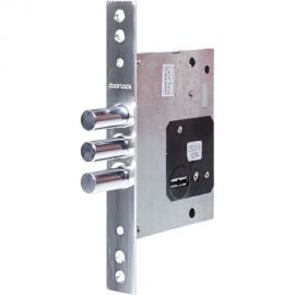 Корпус сувальдного замка DOORLOCK DL9257K/Z/60мм, 5 ключей, хромированная фронтальная планка 28х220мм, диаметр ригелей 16мм 75334 
